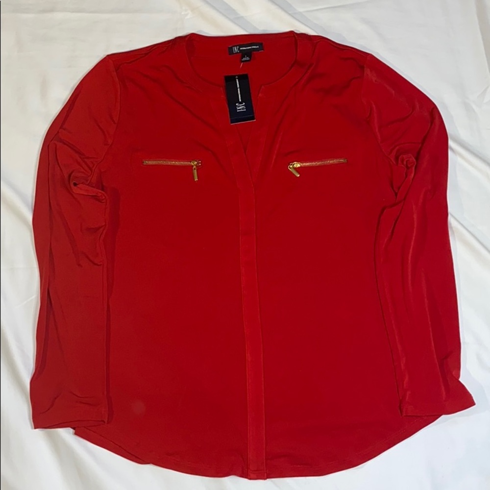 NWT INC International Concepts
Zip-Pocket Blouse